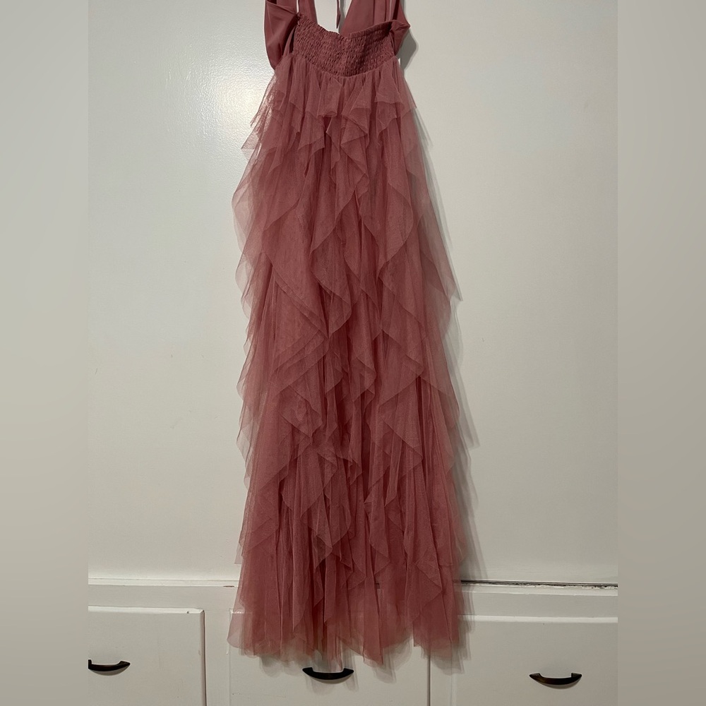 HELLO MOLLY | Into The Middle Tulle Halter Maxi Dress Pink in XS/US 2/AU 6 - Picture 13 of 15